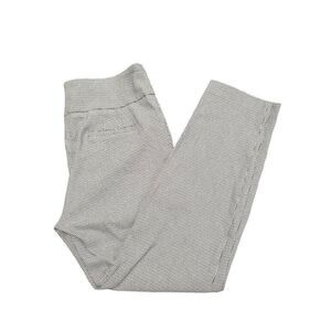 Soho Apparel Ankle Length Pull On Pants Medium Stretch Black/Gold Houndstooth Wo